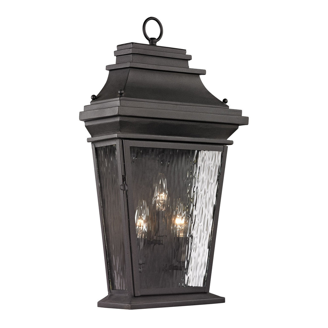 Elk Lighting 47053/3  Forged Provincial Outdoor Charcoal