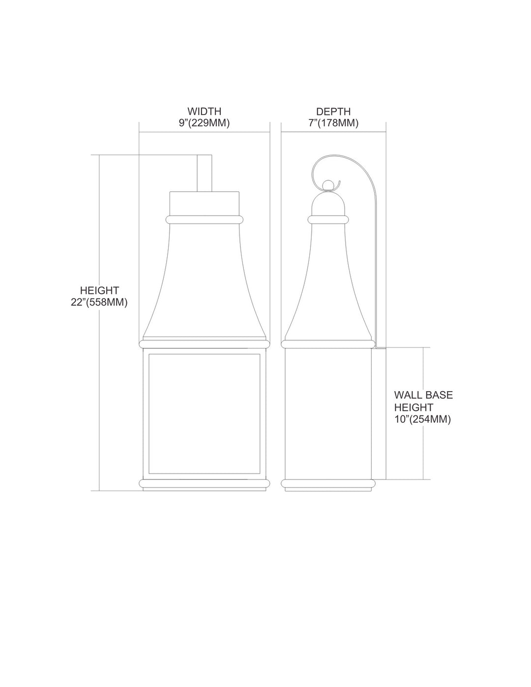 Elk Lighting 47072/3  Forged Jefferson Outdoor Charcoal