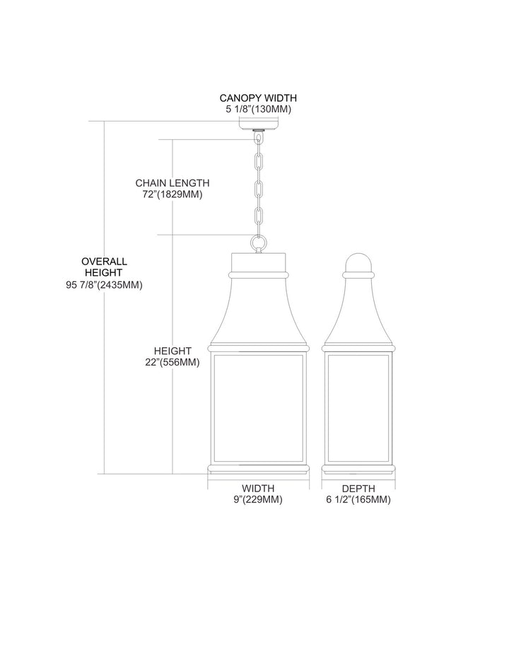 Elk Lighting 47074/3  Forged Jefferson Outdoor Charcoal