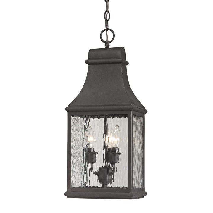Elk Lighting 47074/3  Forged Jefferson Outdoor Charcoal