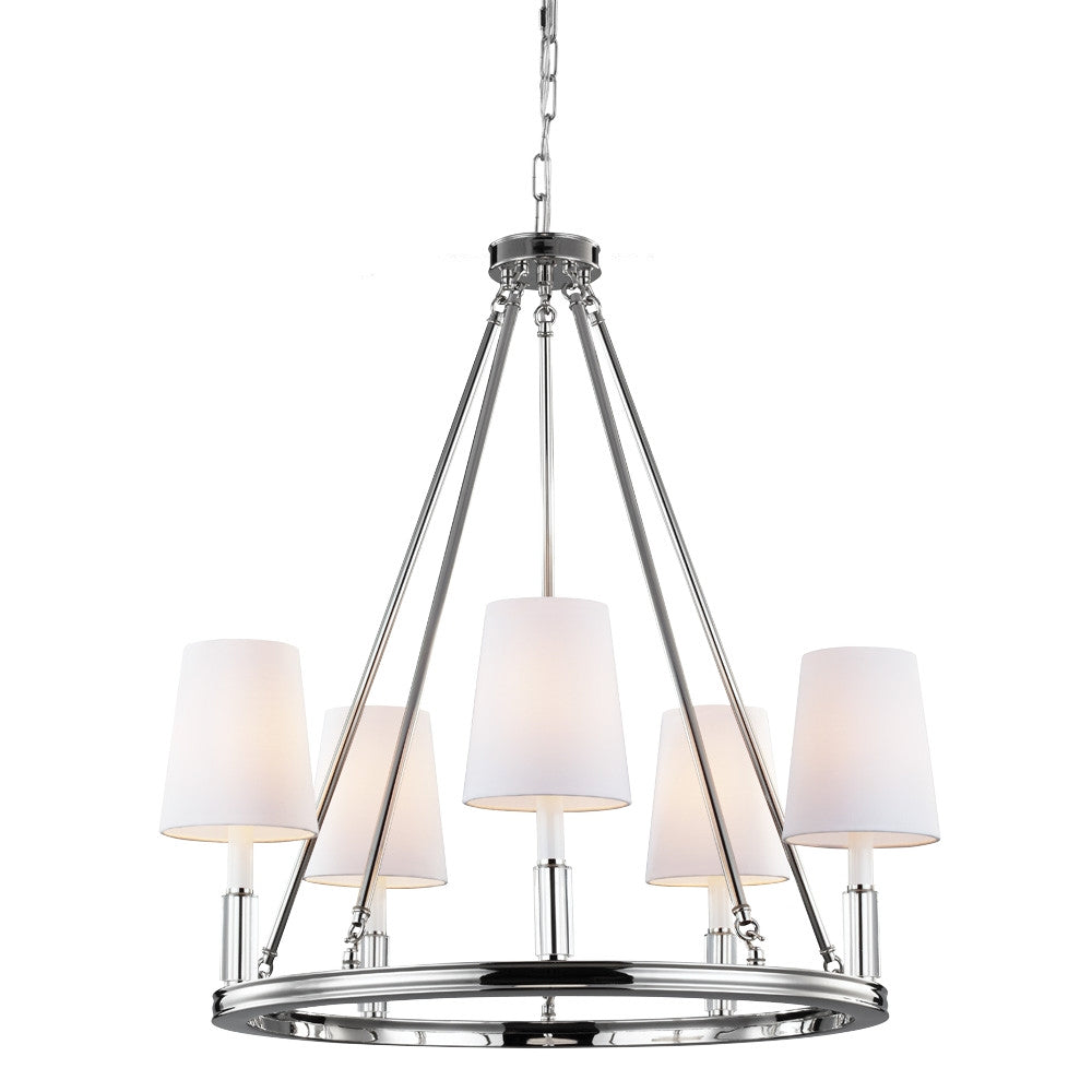 Visual Comfort Studio Lismore F2922/5PN Chandelier Light - Polished Nickel