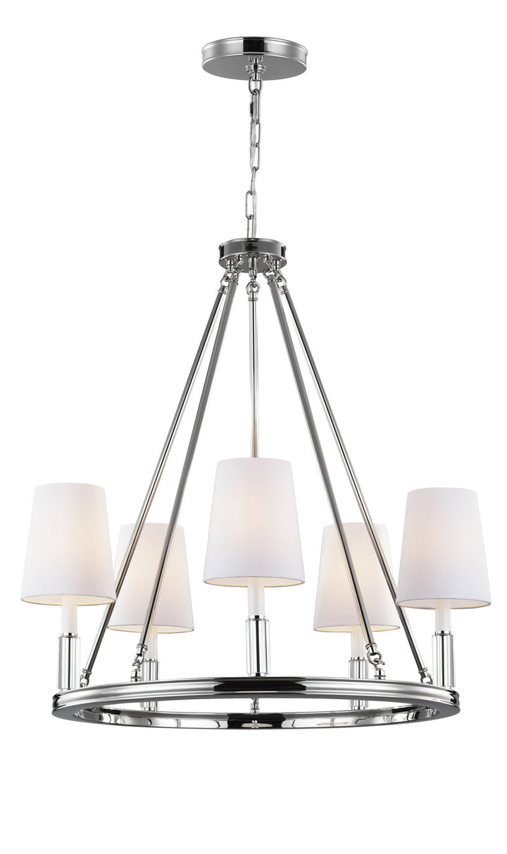 Visual Comfort Studio Lismore F2922/5PN Chandelier Light - Polished Nickel