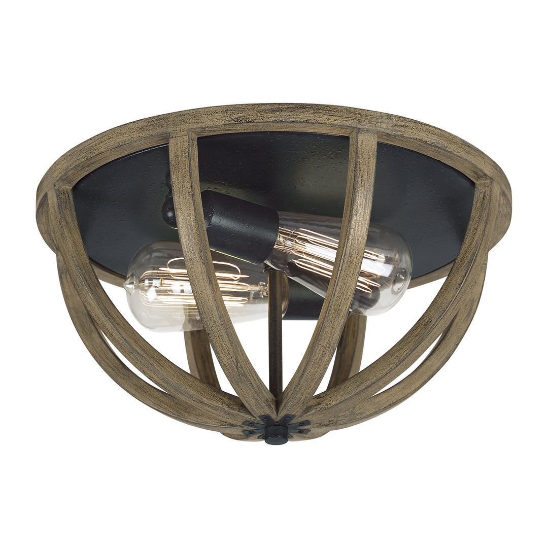 Visual Comfort Studio Allier FM400WOW/AF Ceiling Light - Weathered Oak Wood / Antique Forged Iron