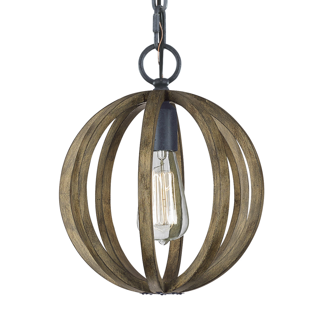 Visual Comfort Studio Allier P1302WOW/AF Pendant Light - Weathered Oak Wood / Antique Forged Iron