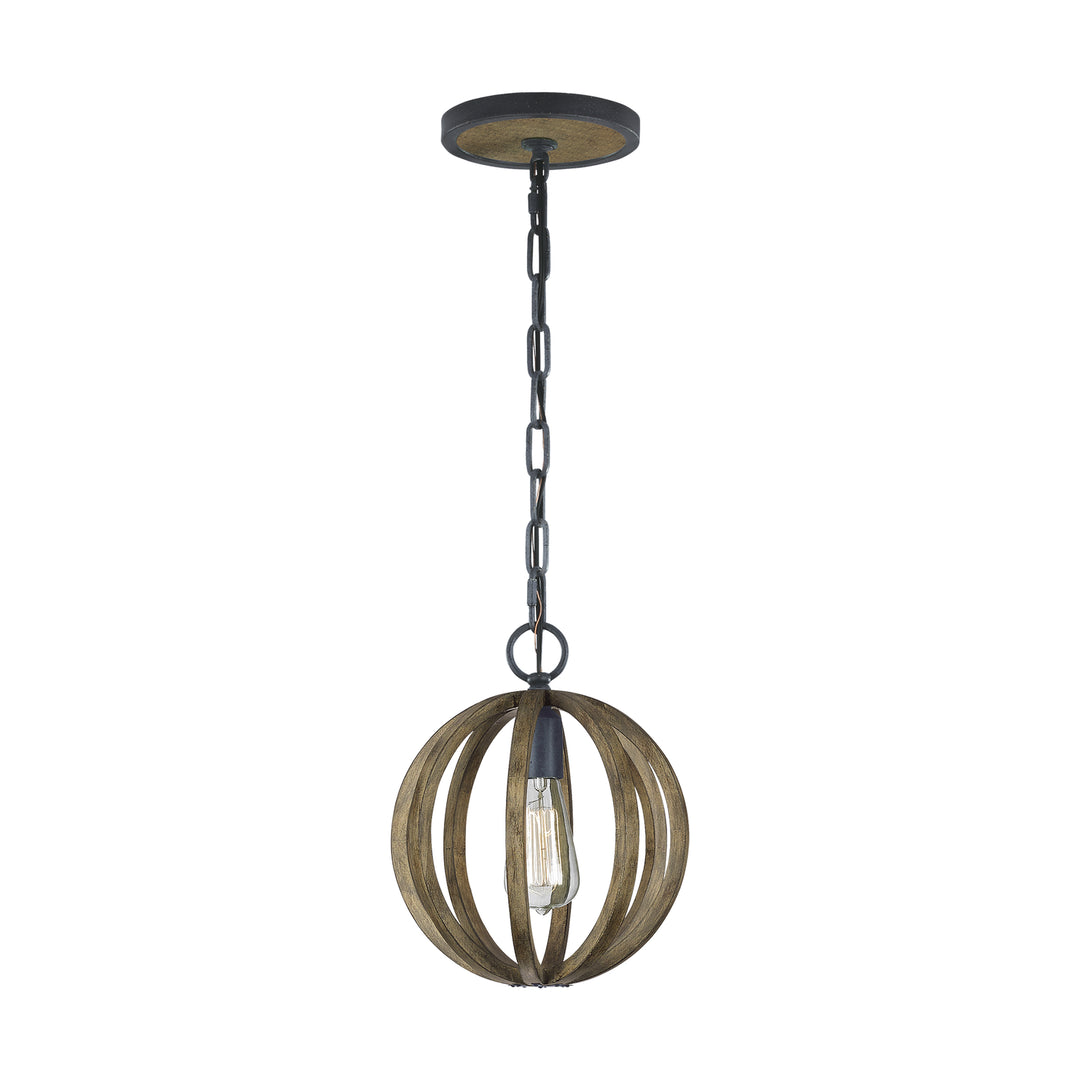 Visual Comfort Studio Allier P1302WOW/AF Pendant Light - Weathered Oak Wood / Antique Forged Iron