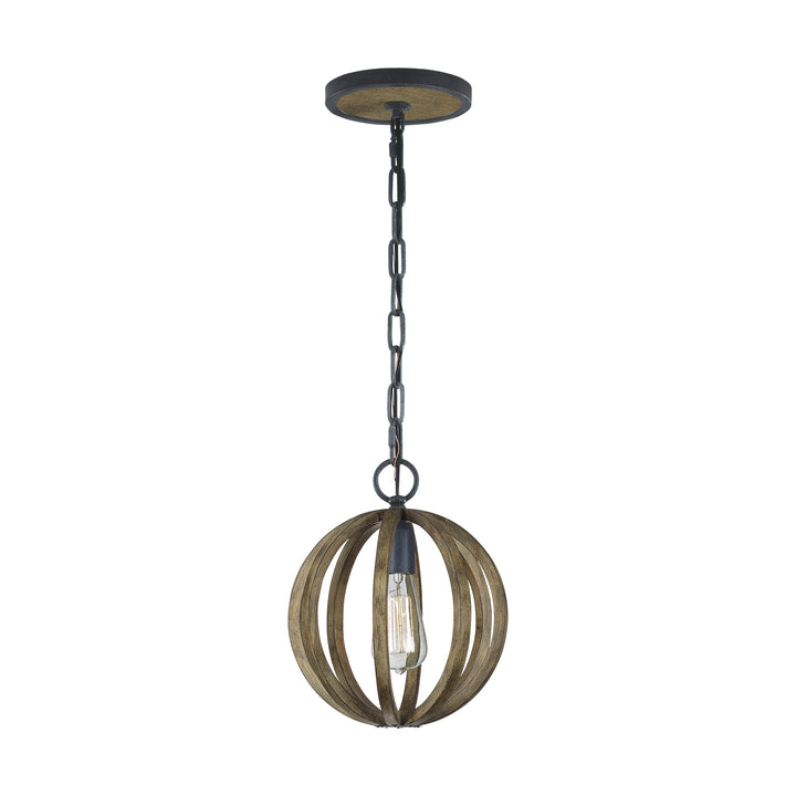 Visual Comfort Studio Allier P1302WOW/AF Pendant Light - Weathered Oak Wood / Antique Forged Iron