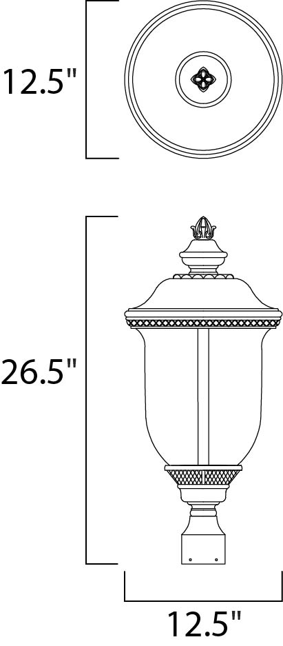 Maxim Lighting 55420WGOB  Carriage House Led Outdoor Oriental Bronze