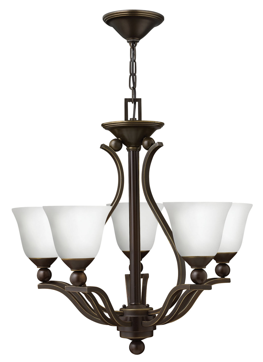 Hinkley Bolla 4655OB-OPAL Chandelier Light - Olde Bronze with Opal glass