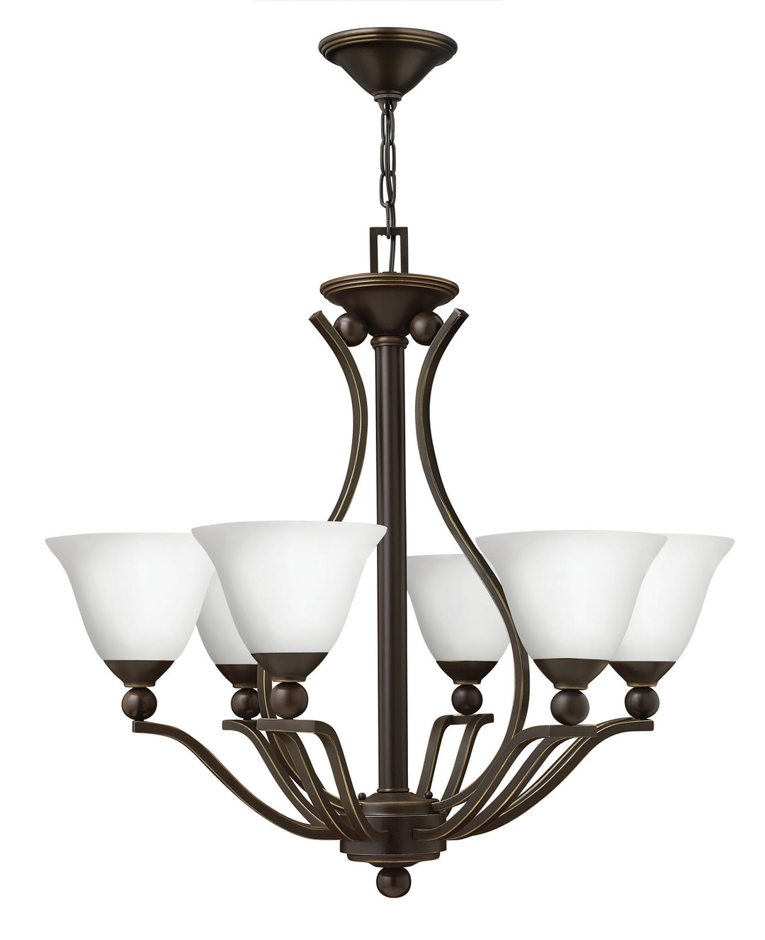 Hinkley Bolla 4656OB-OPAL Chandelier Light - Olde Bronze with Opal glass