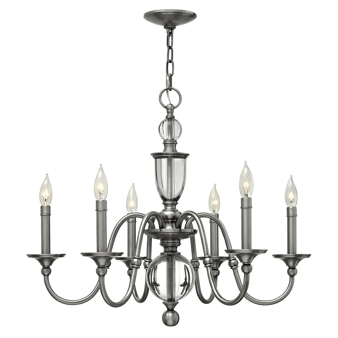 Hinkley Eleanor 4956PL Chandelier Light - Polished Antique Nickel