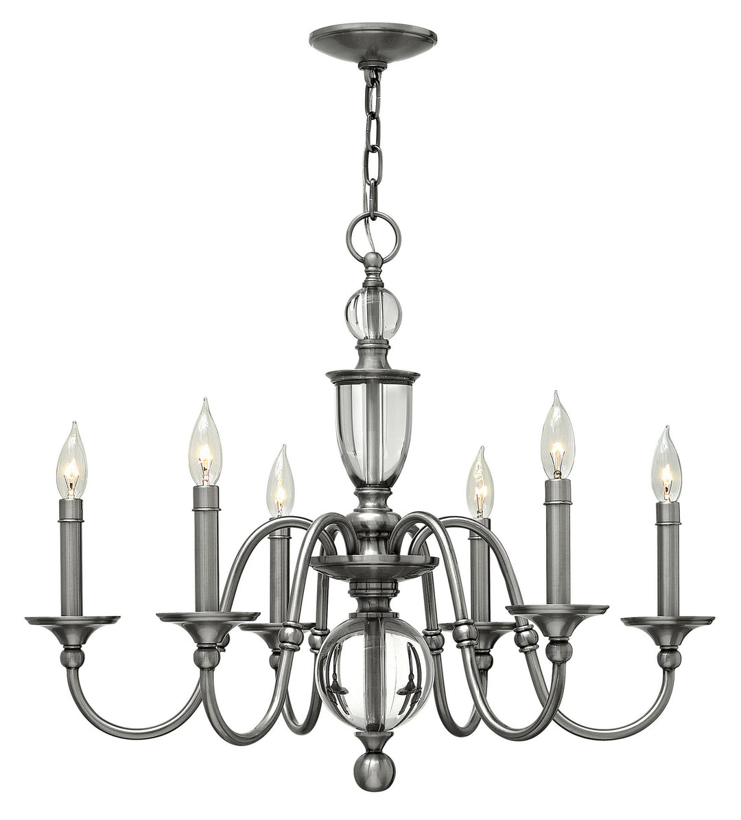 Hinkley Eleanor 4956PL Chandelier Light - Polished Antique Nickel