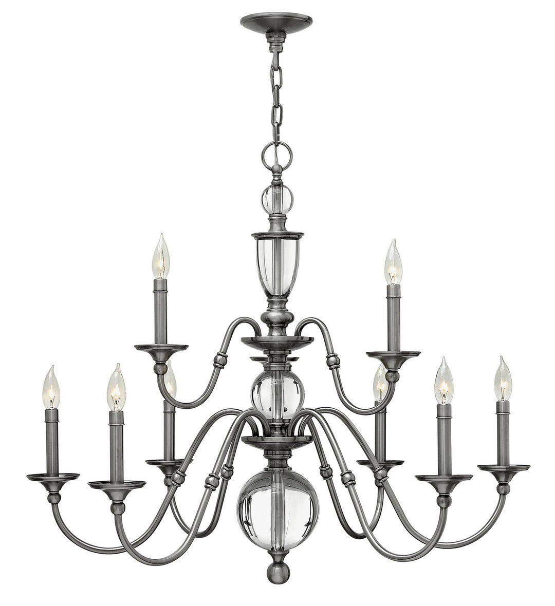 Hinkley Eleanor 4958PL Chandelier Light - Polished Antique Nickel