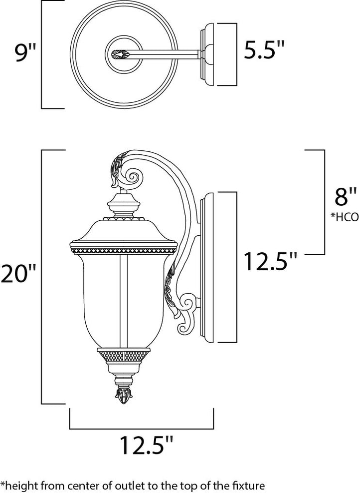 Maxim Lighting 55496WGOB  Carriage House Led Outdoor Oriental Bronze
