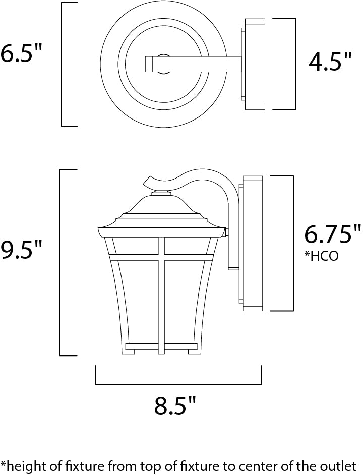 Maxim Lighting 55502LACO  Balboa Dc Led E26 Outdoor Copper Oxide