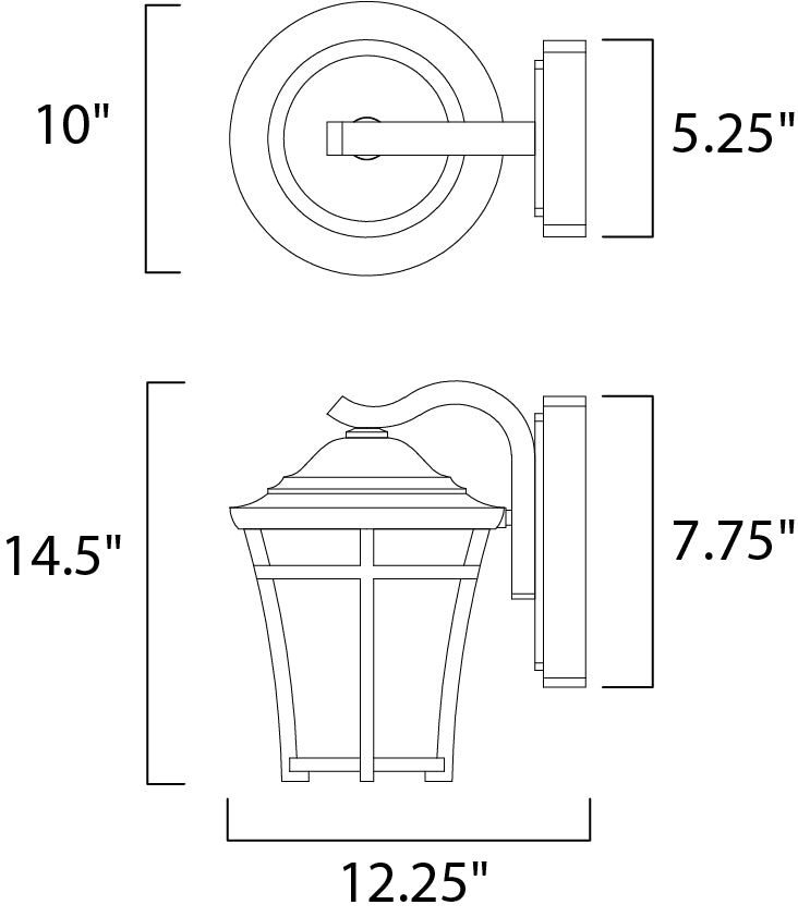 Maxim Lighting 55504LACO  Balboa Dc Led E26 Outdoor Copper Oxide