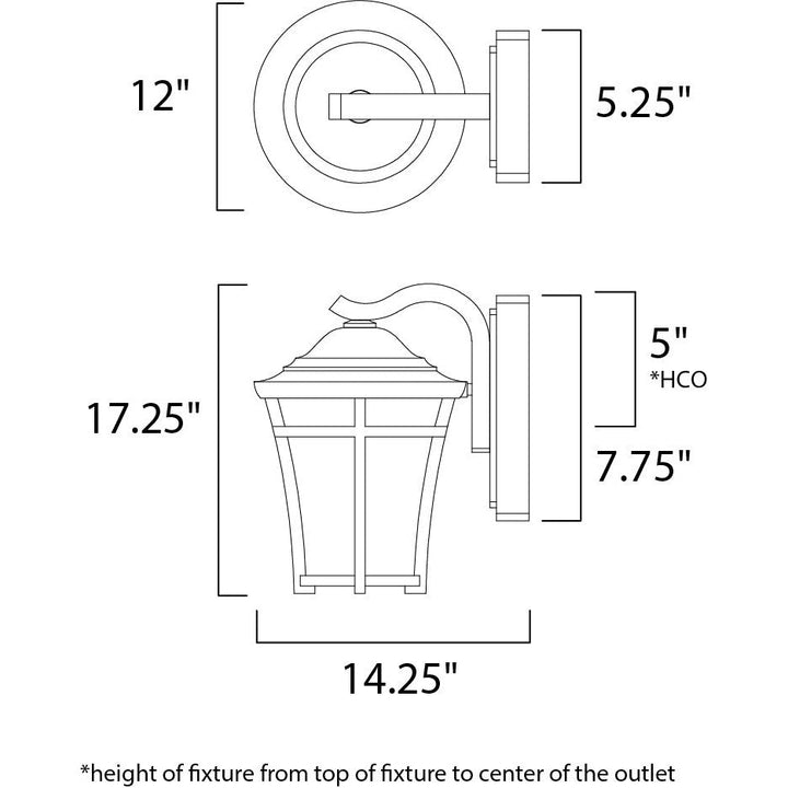 Maxim Lighting 55506LACO  Balboa Dc Led E26 Outdoor Copper Oxide
