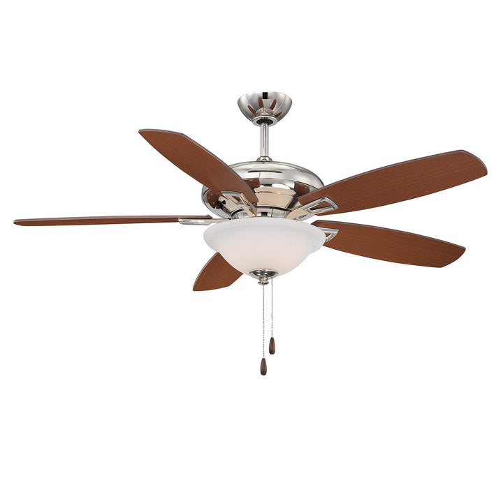 Savoy House Mystique 52-831-5RV-109 Ceiling Fan 52 - Polished Nickel, Chestnut and Teak/