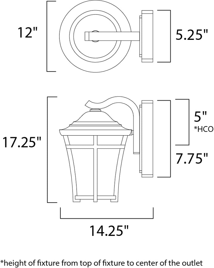 Maxim Lighting 55506LACO  Balboa Dc Led E26 Outdoor Copper Oxide