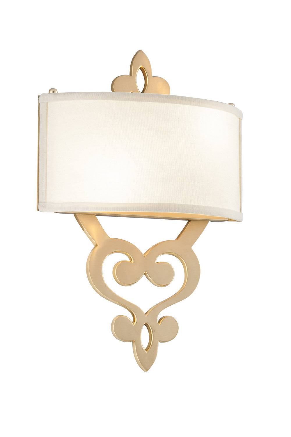 Corbett Olivia 201-12 Wall Light - Satin And Polished Brass