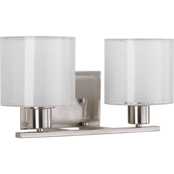 Progress Invite P2078-09 Bath Vanity Light 15 in. wide - Brushed Nickel