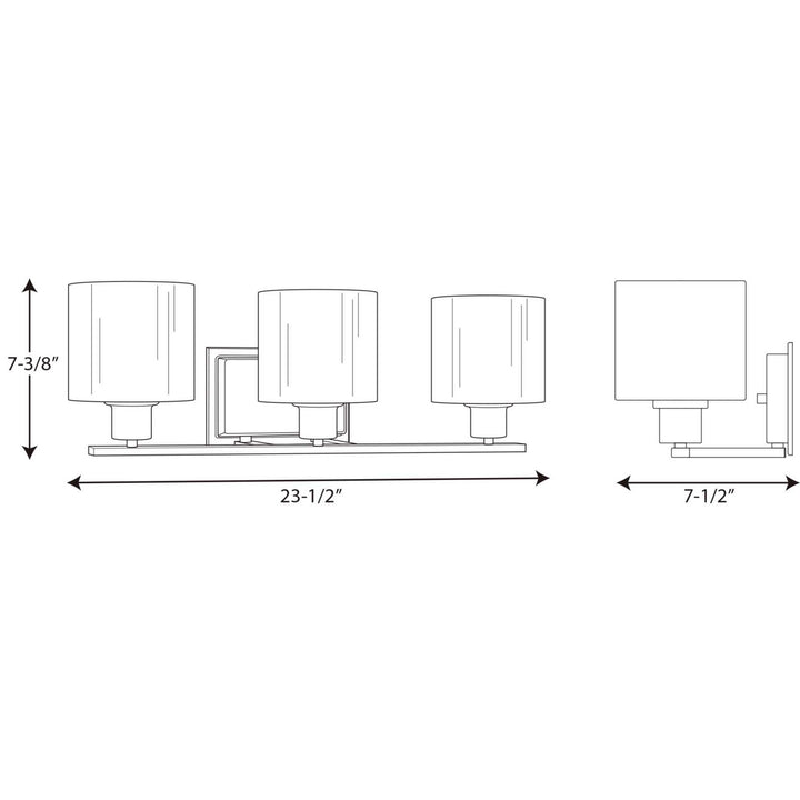 Progress Invite P2079-09 Bath Vanity Light 24 in. wide - Brushed Nickel