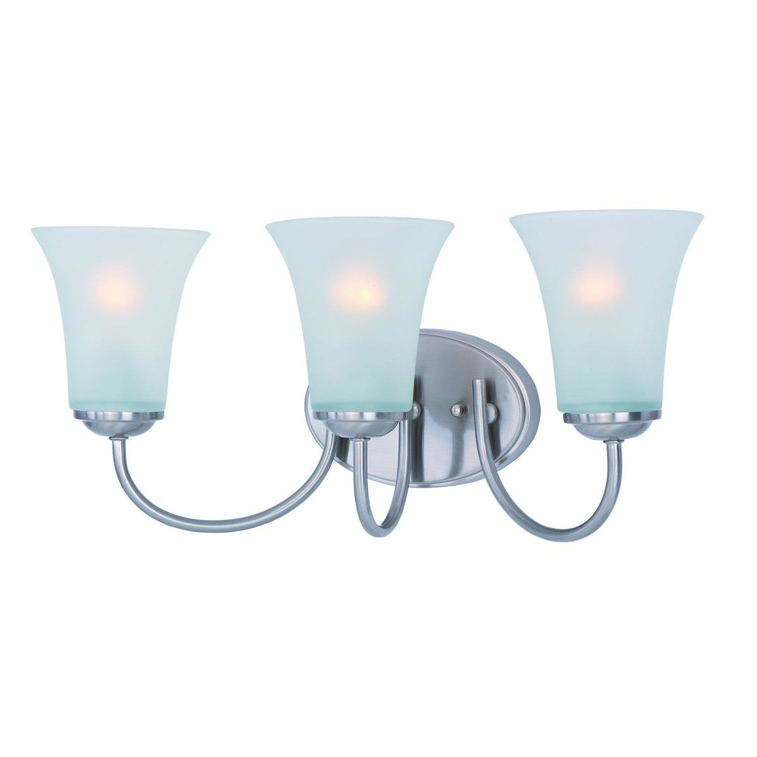 Maxim Logan 10053FTSN Bath Vanity Light 19 in. wide - Satin Nickel