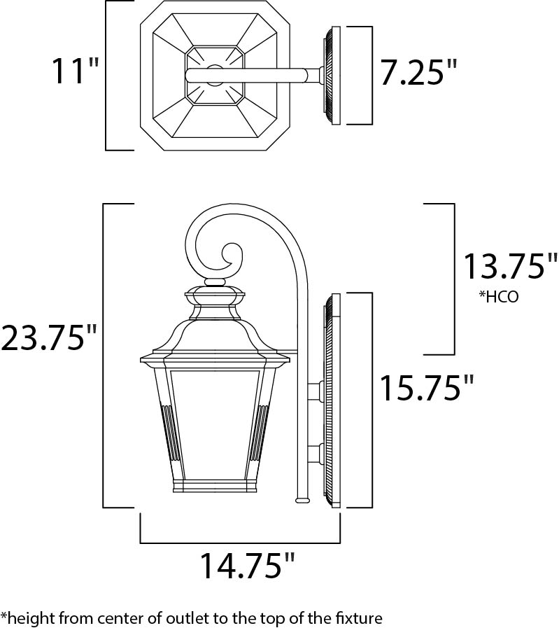Maxim Lighting 55627FSBZ Knoxville Led E26 Outdoor Bronze