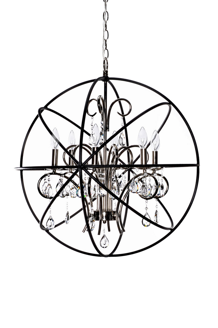 Maxim Orbit 25144ARPN Chandelier Light - Anthracite / Polished Nickel