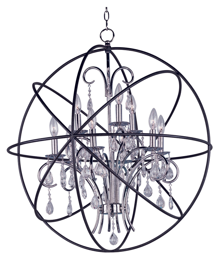 Maxim Orbit 25145ARPN Chandelier Light - Anthracite / Polished Nickel
