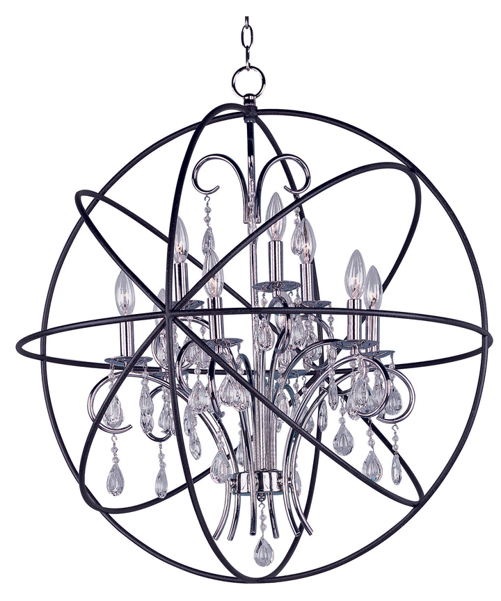 Maxim Orbit 25145ARPN Chandelier Light - Anthracite / Polished Nickel