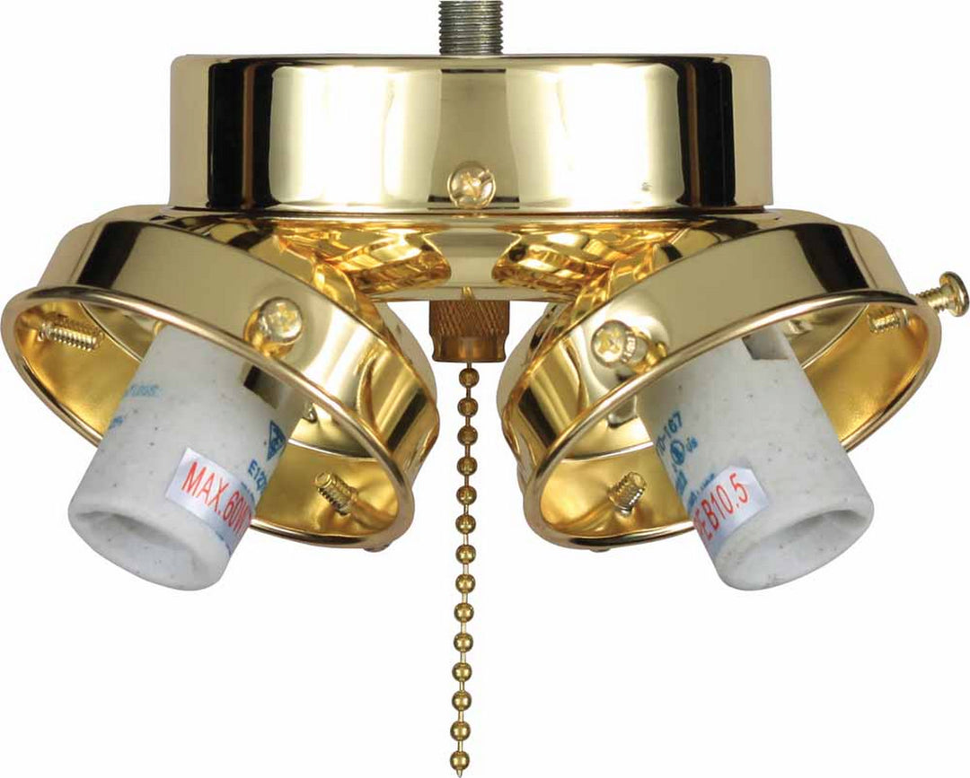 Volume Lighting V0964-2 Light Kit Ceiling Fan Polished Brass