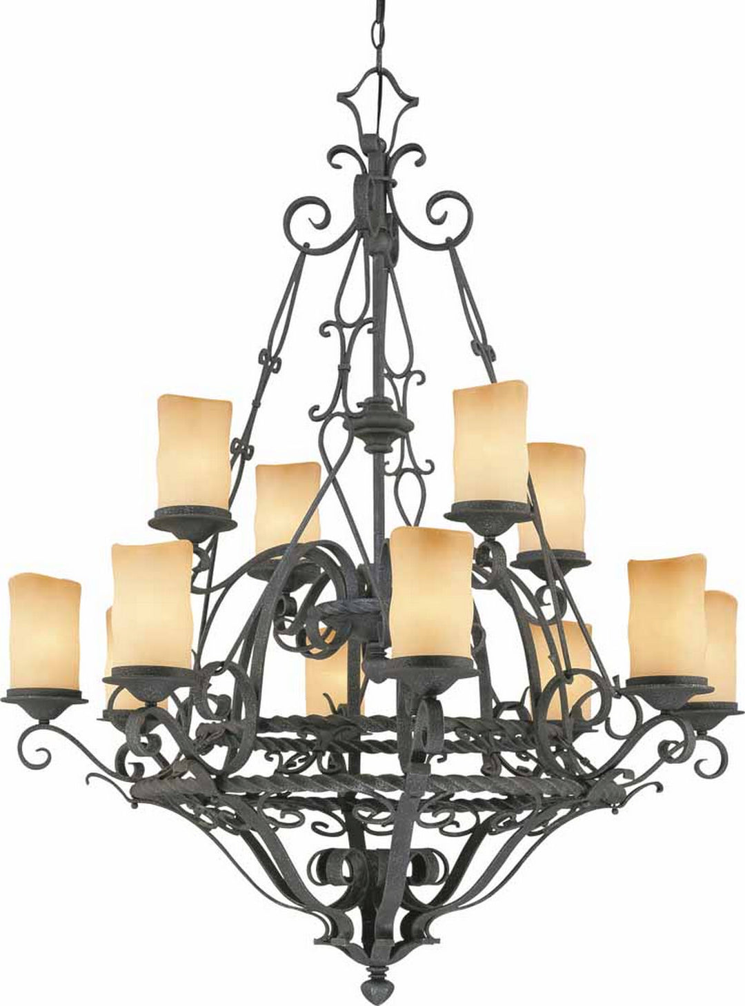 Volume Sevilla V4572-36 Chandelier Light - Antique Iron