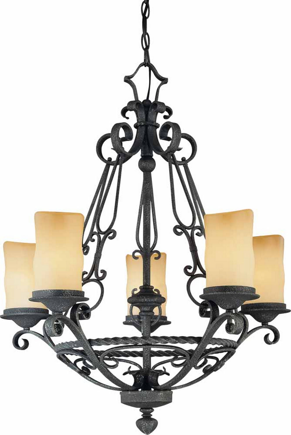 Volume Sevilla V4575-36 Chandelier Light - Antique Iron