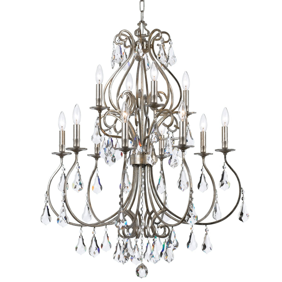 Crystorama Ashton 5017-OS-CL-MWP Chandelier Light - Olde Silver