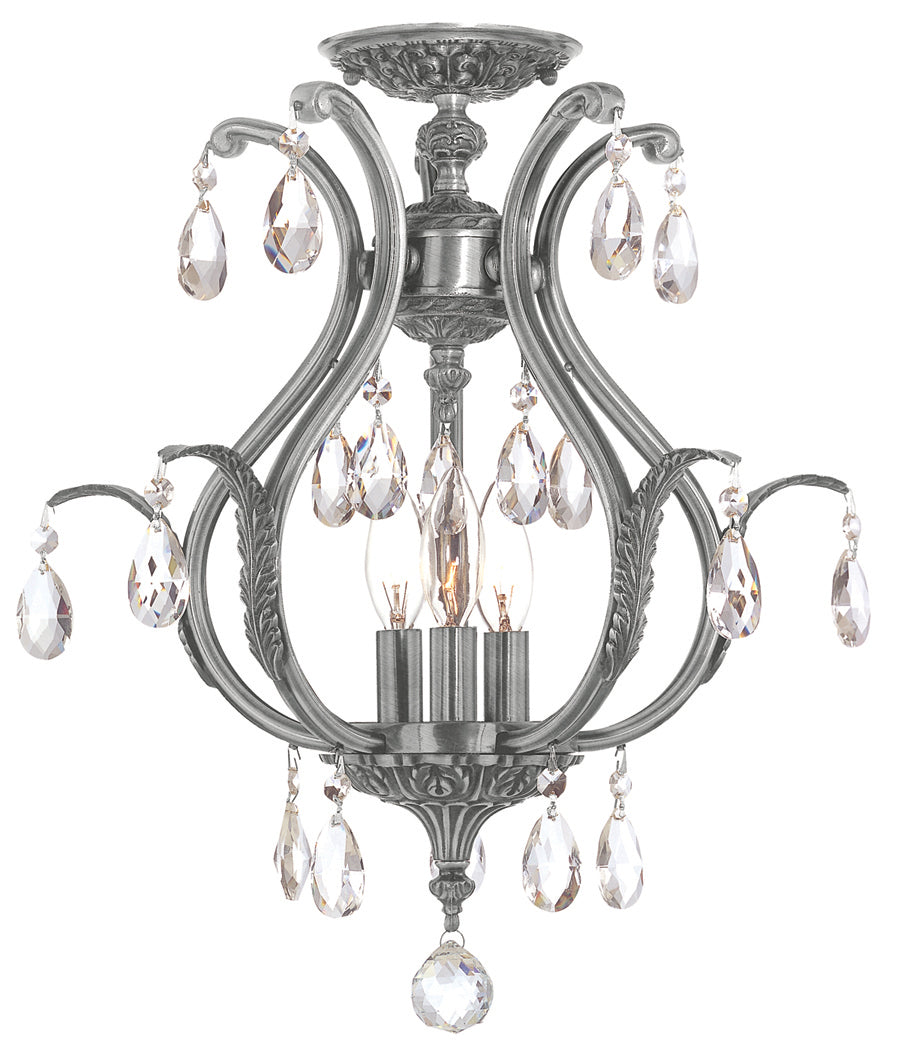 Crystorama Lighting 5560-PW-CL-MWP_CEILING Dawson  Pewter