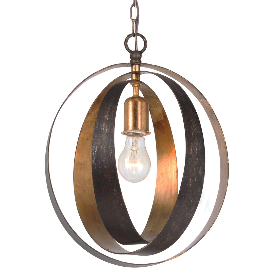 Crystorama Luna 580-EB-GA Pendant Light - English Bronze / Antique Gold