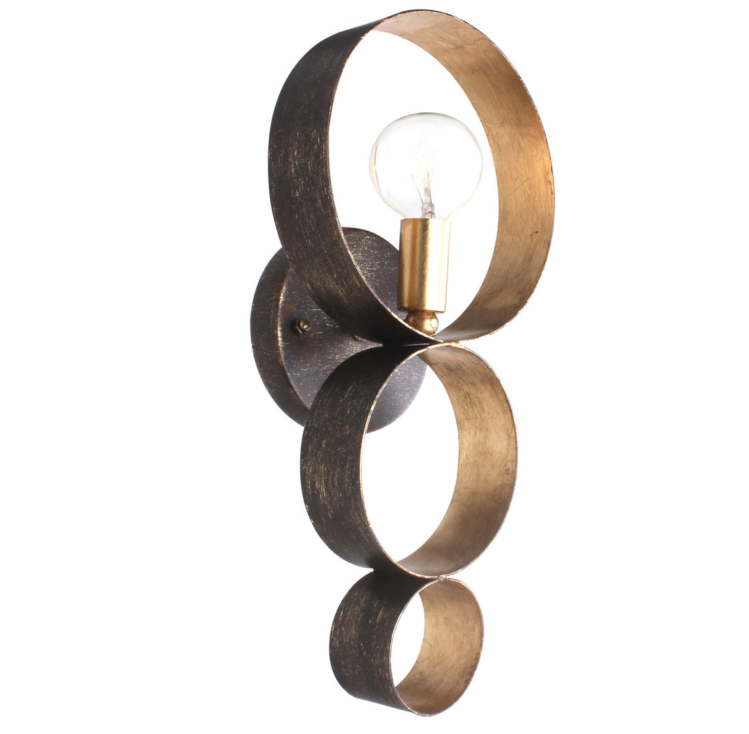 Crystorama Luna 581-EB-GA Wall Light - English Bronze / Antique Gold