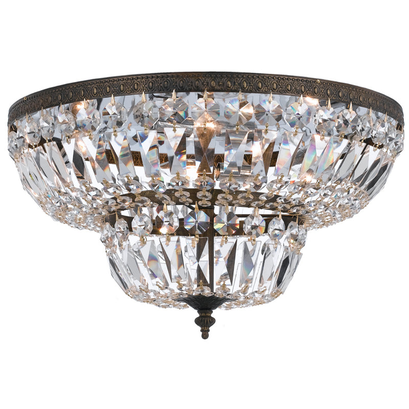 Crystorama Ceiling Mount 718-EB-CL-SAQ Ceiling Light - English Bronze