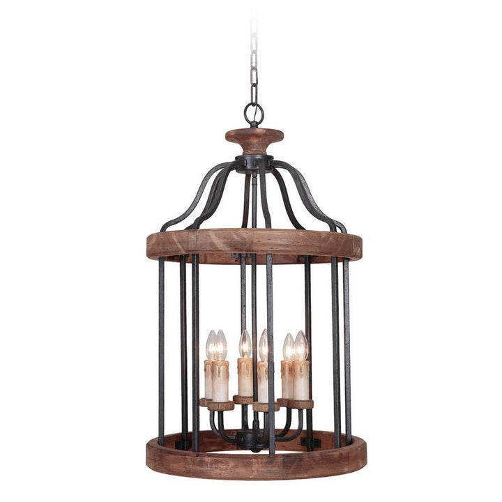 Craftmade Ashwood 36536-TBWB Pendant Light - Textured Black/Whiskey Barrel