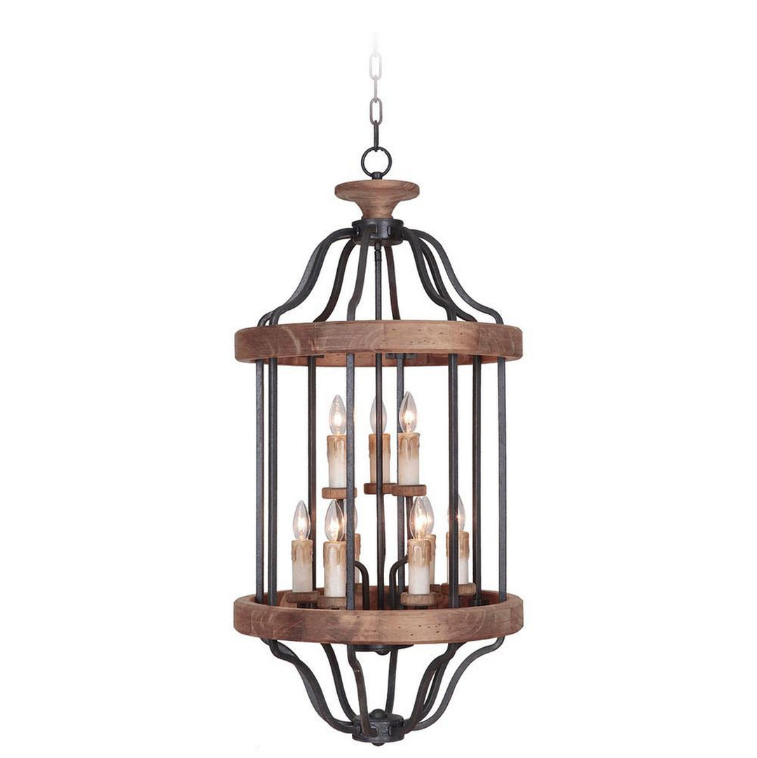 Craftmade Ashwood 36539-TBWB Pendant Light - Textured Black/Whiskey Barrel