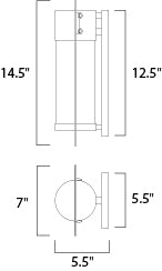 Maxim Lighting 55892BGBK  Focus Outdoor Black