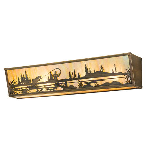 Meyda Tiffany  55895 Bath Vanity Light 31 in. wide - Antique Brass