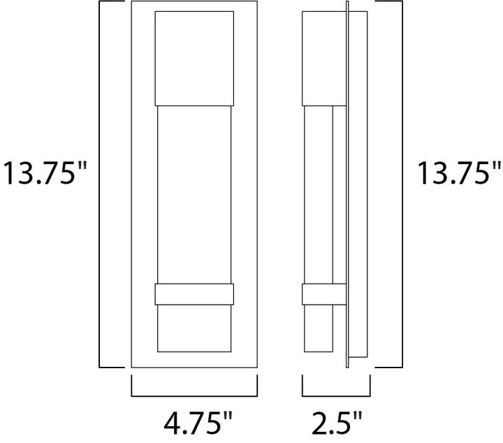 Maxim Lighting 55910BGBK  Cascade Outdoor Black