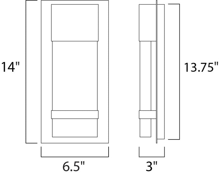 Maxim Lighting 55912BGBK Modern Cascade Outdoor Black