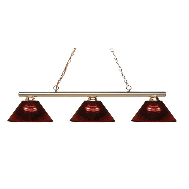 Z-Lite Sharp Shooter 155-3PB-ARBG Pendant Light - Polished Brass