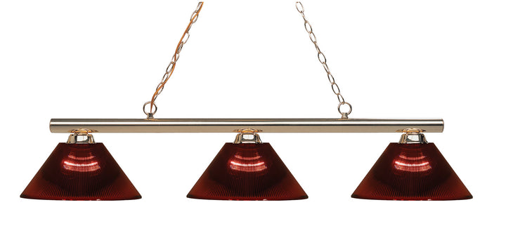 Z-Lite Sharp Shooter 155-3PB-ARBG Pendant Light - Polished Brass