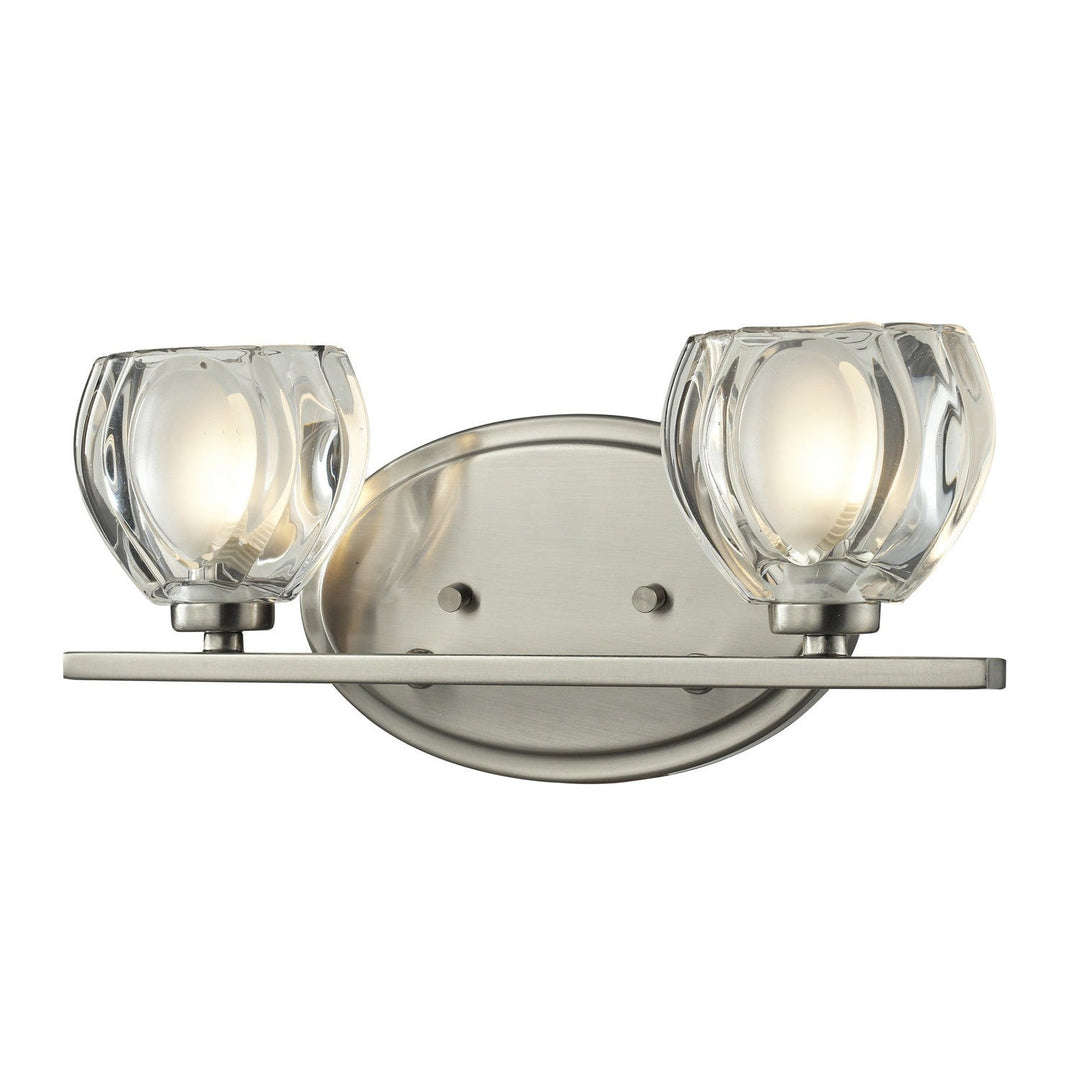 Z-Lite Hale 3022-2V Bath Vanity Light 13 in. wide - Brushed Nickel