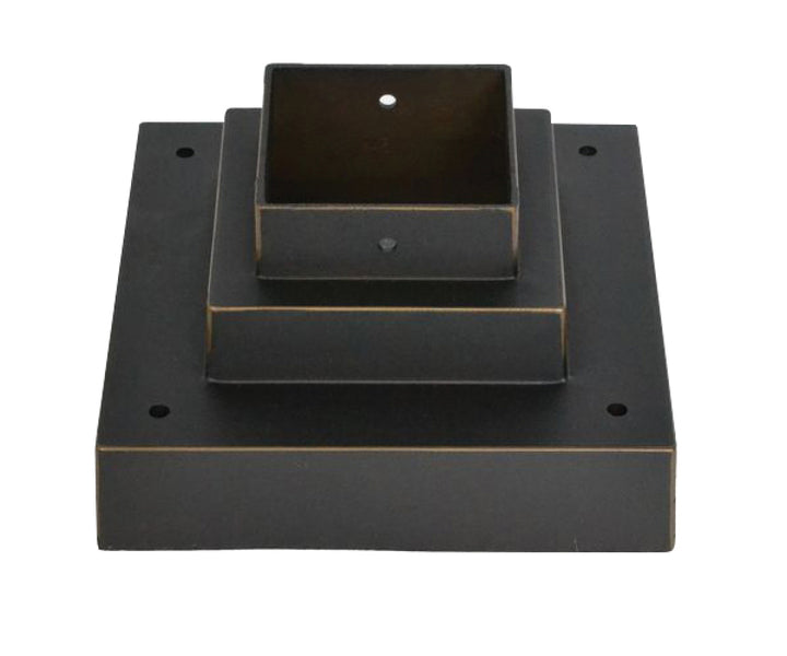 Z-Lite Lighting SQPM-ORBZ  Pier Mounts Outdoor Outdoor Rubbed Bronze