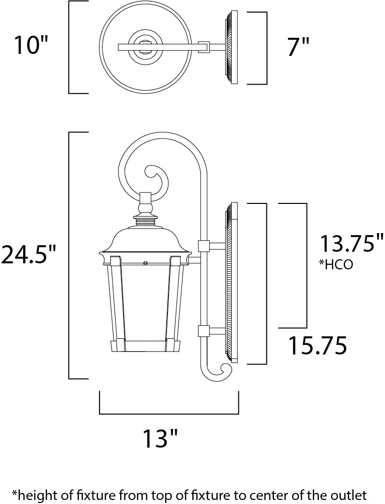 Maxim Lighting 56094FSBZ  Dover Led E26 Outdoor Bronze
