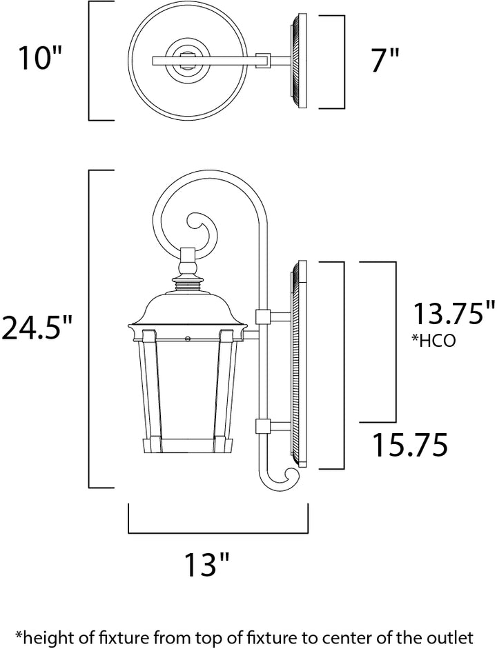 Maxim Lighting 56094FSBZ  Dover Led E26 Outdoor Bronze